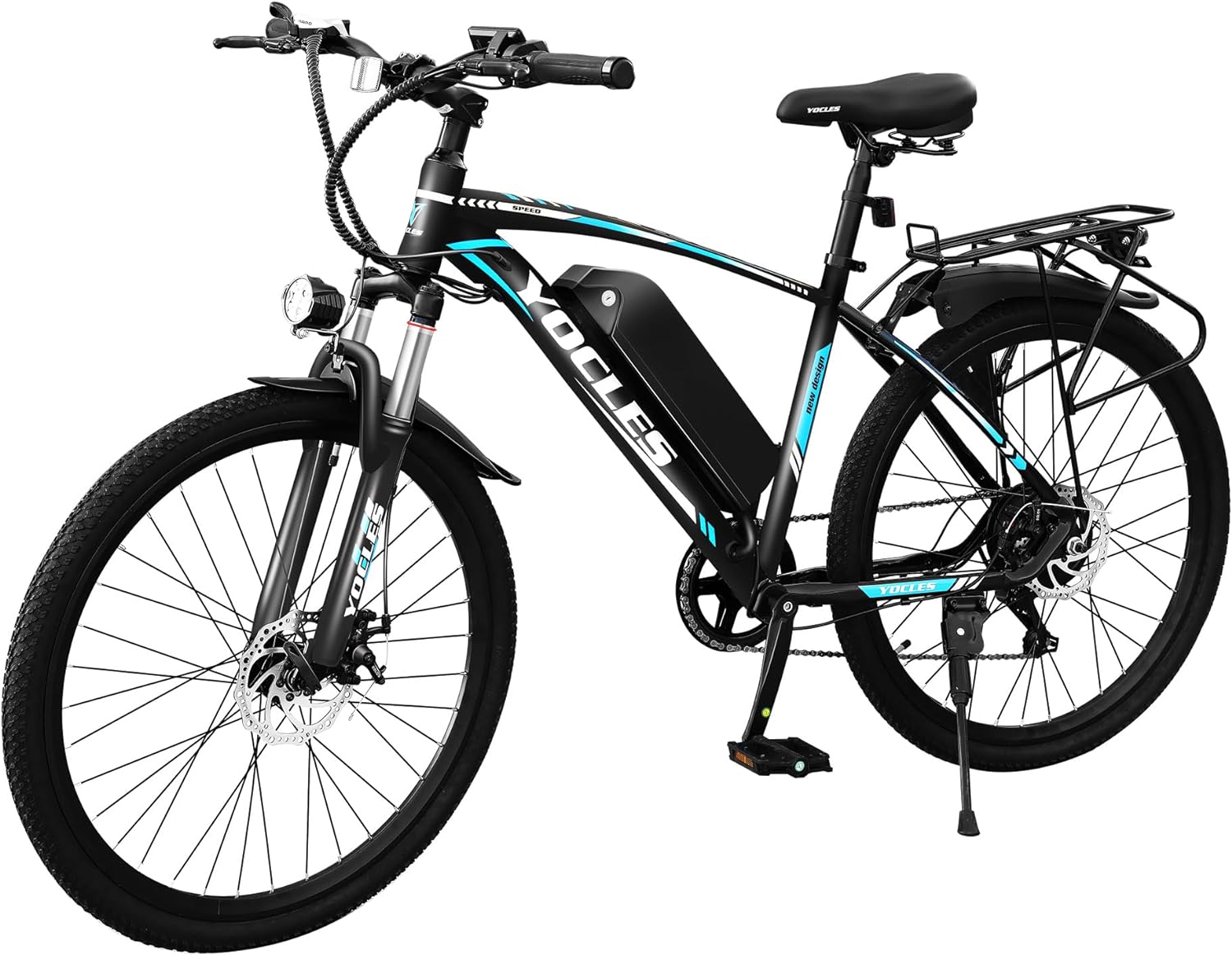 Black Pioneer YOCLES Electric Bike 26'' E-Bike 350W 1.95 Tires    in UK Stock